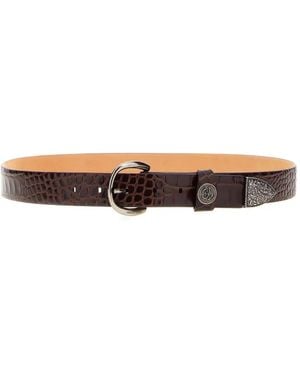 Roberto Cavalli Logo-Plaque Belt - White