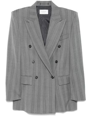 Sportmax Wool Double-Breasted Jacket - Gray