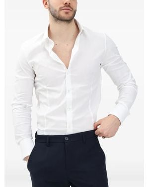 Patrizia Pepe Long-Sleeve Button-Up Shirt - White