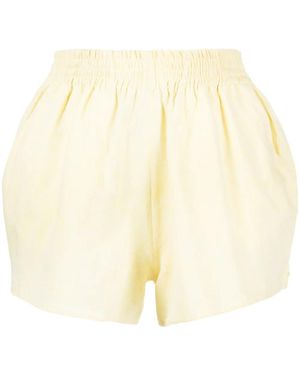 Forte Elasticated-Waistband Cotton-Linen Blend Shorts - White