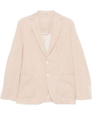 Circolo 1901 Striped Single-Breasted Blazer - Natural