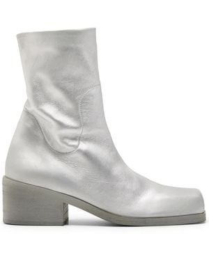 Marsèll Cassello Leather Ankle Boots - Grey