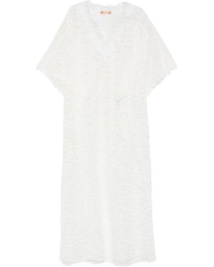 Ermanno Scervino Lace V-Neck Dress - White