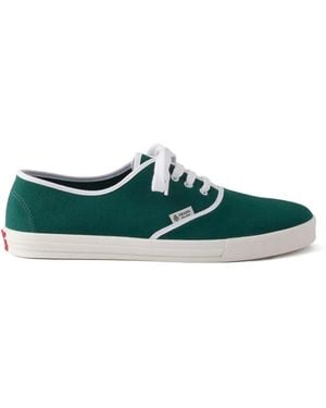 Prada Drill Fabric Trainers - Green