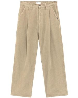AMISH Pleated Corduroy Pants - Natural