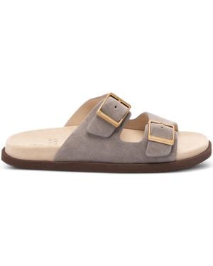 Brunello Cucinelli Buckle-Strap Sandals - Brown