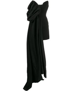 Ellery Ecuador Draped Faille High-low Dress - Black