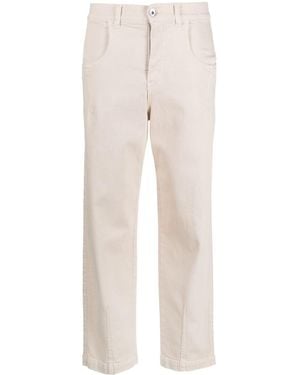 Eleventy Cropped Straight-Leg Jeans - Natural