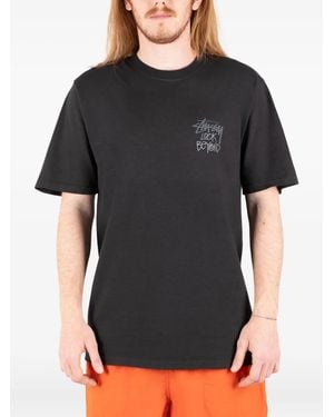 Stussy Graphic-Print T-Shirt - Black