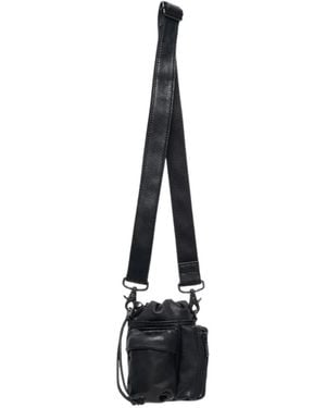 Y's Yohji Yamamoto Drawstring Multi-Pocket Calf Leather Cross Body Bag - White