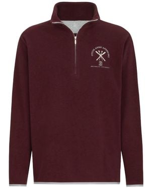 Brunello Cucinelli Techno Sweatshirt Aus Kaschmir Und Baumwolle Mit Kurzem Reißverschluss - Lila