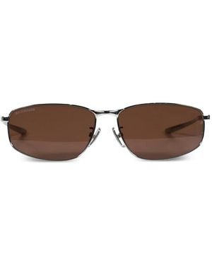 Balenciaga Gafas De Sol Con Montura Rectangular - Marrón