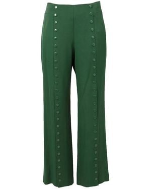 Rosie Assoulin Studded Wide Leg Trousers - Green