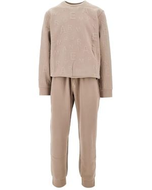 EA7 Jogginganzug mit Jacquardmuster - Natur