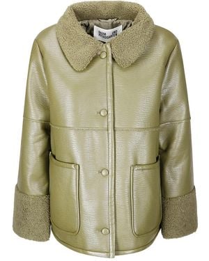 Baum und Pferdgarten Birdie Shearling Collar Coat - Green