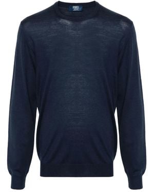 Fedeli Crew-Neck Sweater - Blue