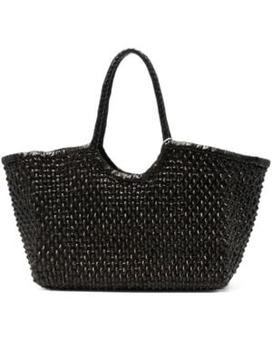 Dragon Diffusion Nantucket Cactus Woven Tote Bag - Black