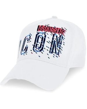 DSquared² Icon Logo-Print Baseball Cap - White