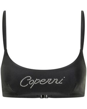 Coperni Logo-Embellishment Bikini Top - Black