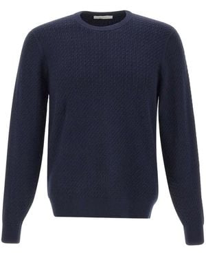 Diktat Kabelgebreide Trui - Blauw