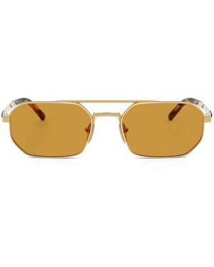 Prada Geometric-Frame Sunglasses - Metallic