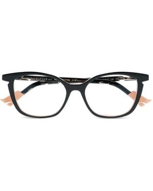 Face A Face Round-Frame Glasses - Black