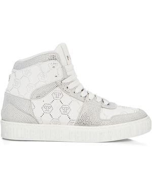 Philipp Plein Carson Monogram Trainers - White