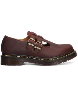 Dr. Martens Perforated Double-Strap Shoes - Brown
