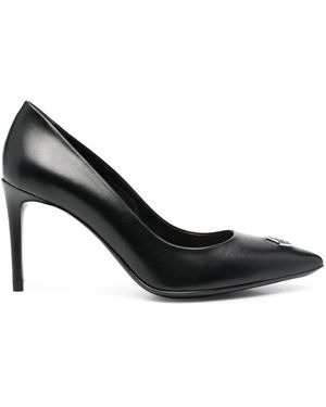 Philipp Plein Logo-Plaque 80Mm Court Shoes - Black