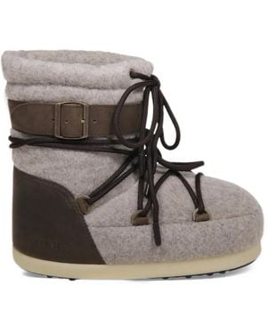 Moon Boot Evx Light Nubuck Felt Boots - Grey
