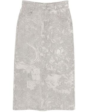 JNBY Falda midi estampada - Gris