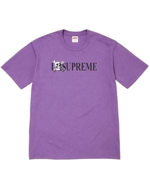 Supreme Skull Logo T-Shirt - Purple