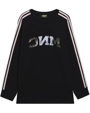 Mini Cream Long-Sleeve Stripe T-Shirt - Black