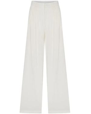 MEGUSTA High-Waisted Wool Trousers - White