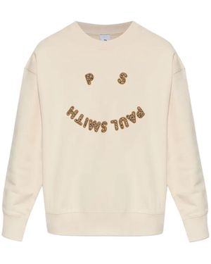 Paul Smith Logo-Lettering Sweatshirt - White