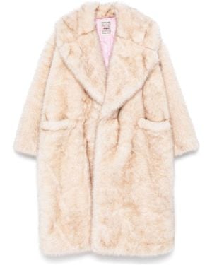 Kidsuper Faux-Fur Long Coat - Natural