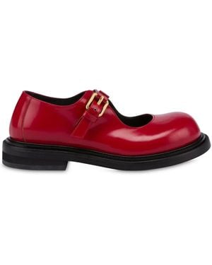 Moschino Buckled Loafers - Red