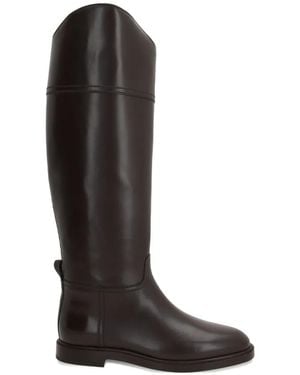 Brunello Cucinelli サイドジップ カーフレザーブーツ - ブラック