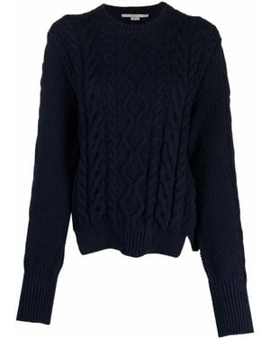 Stella McCartney Long-Sleeve Cable-Knit Sweater - Blue