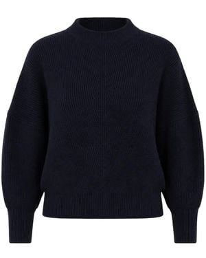Sa Su Phi Ribbed-Knit Batwing-Sleeve Sweater - Blue
