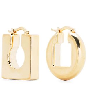 Jacquemus Le Chouchouコレクション ゴールド Les Pendantes Rond Carré ピアス - イエロー