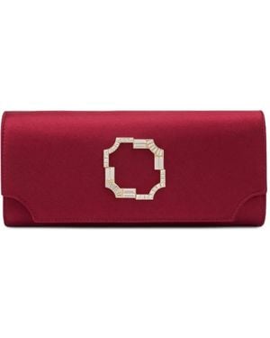 Malone Souliers Vivien Crystal-Embellished Clutch Bag - Red