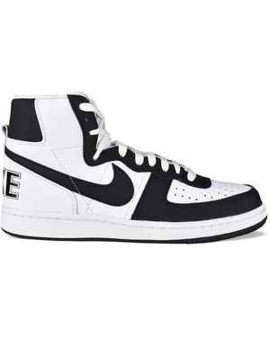 Comme des Garçons X Nike High-Top Swoosh Logo Trainers - White