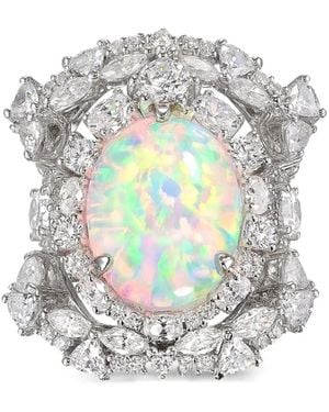 Anabela Chan 18Kt Witgouden Sky Opal Ocean Ringen