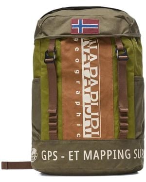 Napapijri Mochila Equator A Paneles Con Logo - Verde