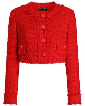 Dolce & Gabbana Short Tweed Jacket - Red