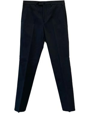 Loro Piana Buttoned-Waist Straight-Leg Pants - Blue