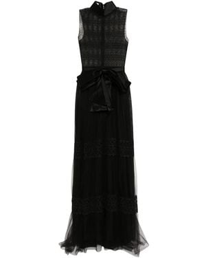 Saiid Kobeisy Lace Sleeveless Dress - Black