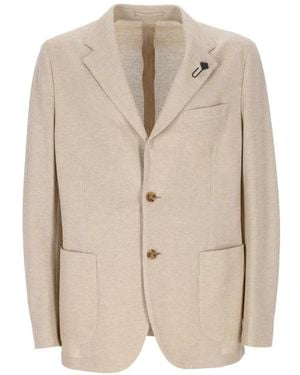 Lardini Cotton Blazer - Natural