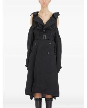 Junya Watanabe Buttoned Belted Trench Coat - Black